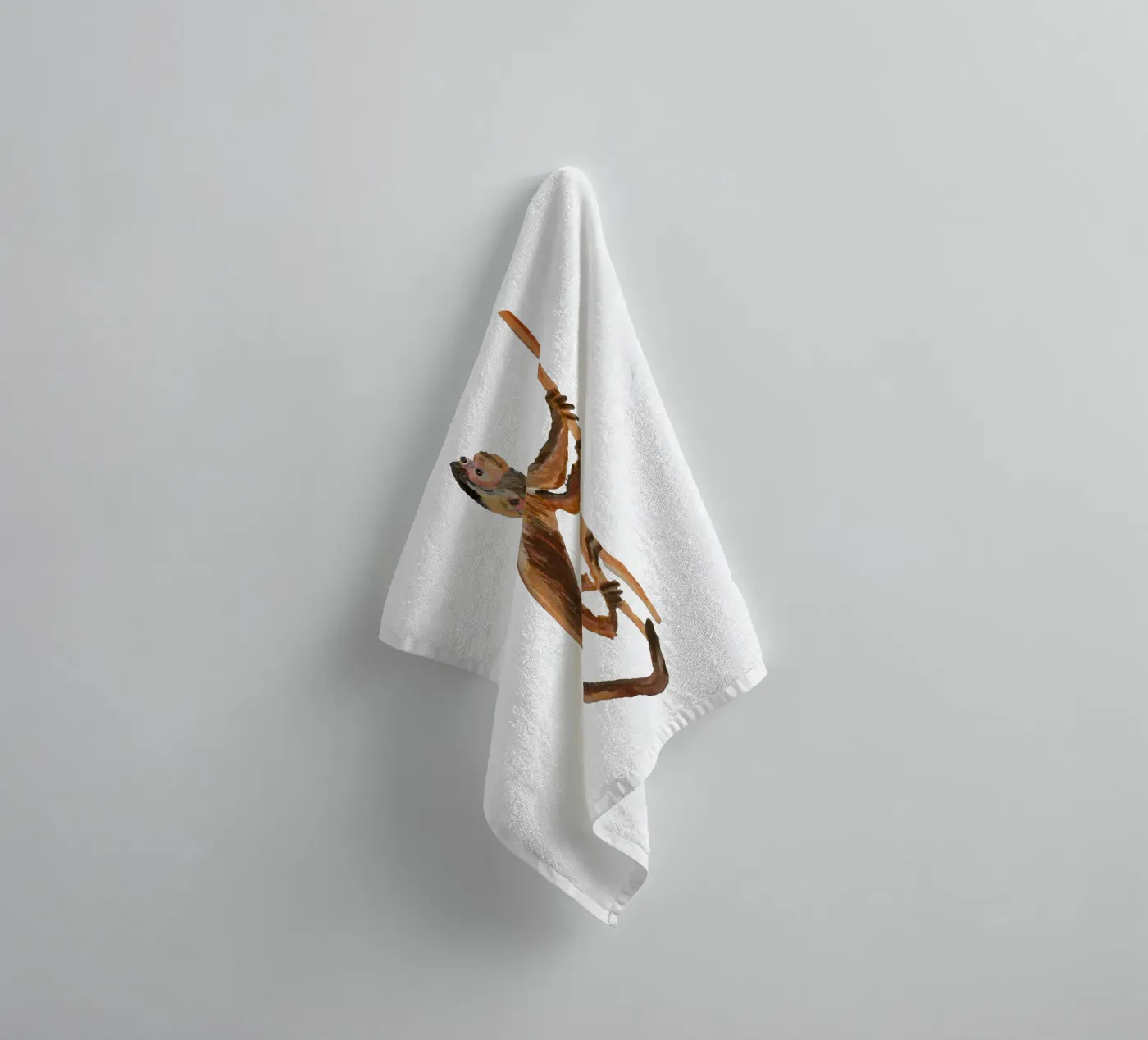 Monkey badhanddoek van Femke Zwaan