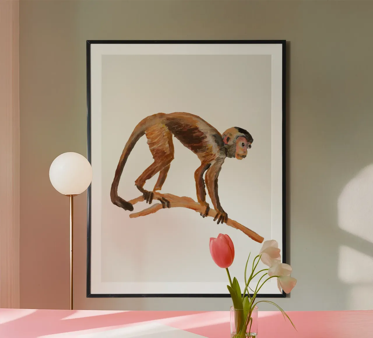 Monkey Poster von Femke Zwaan