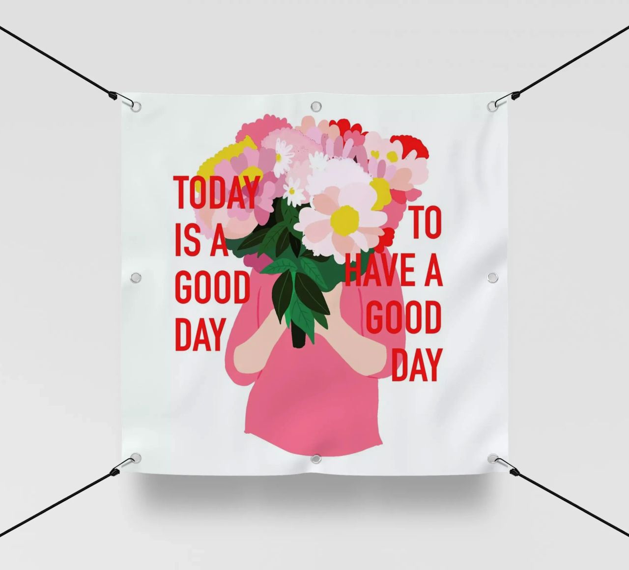 Today Is a Good Day telo in pvc da Céleste Wallaert