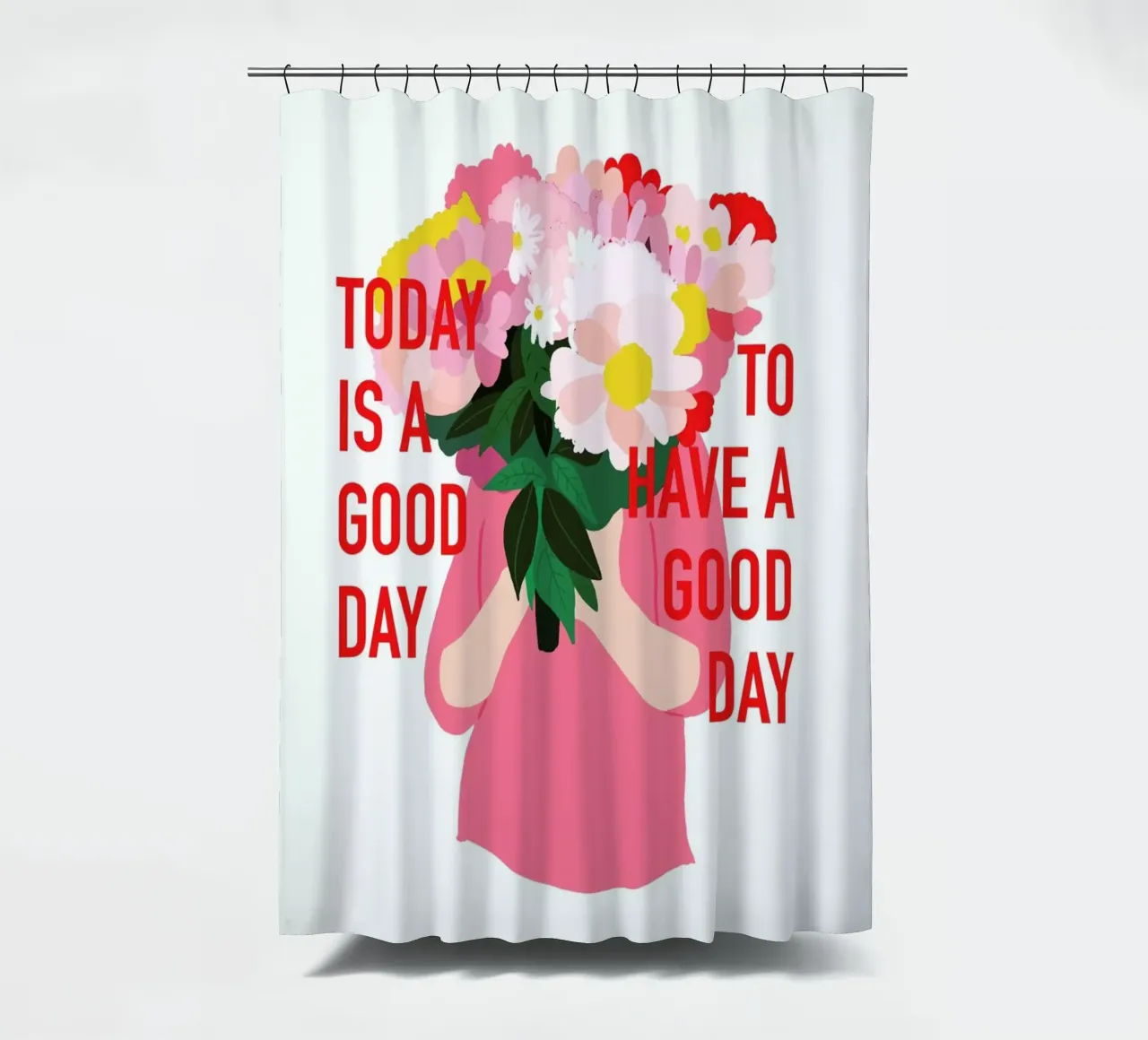 Today Is a Good Day tenda da doccia da Céleste Wallaert