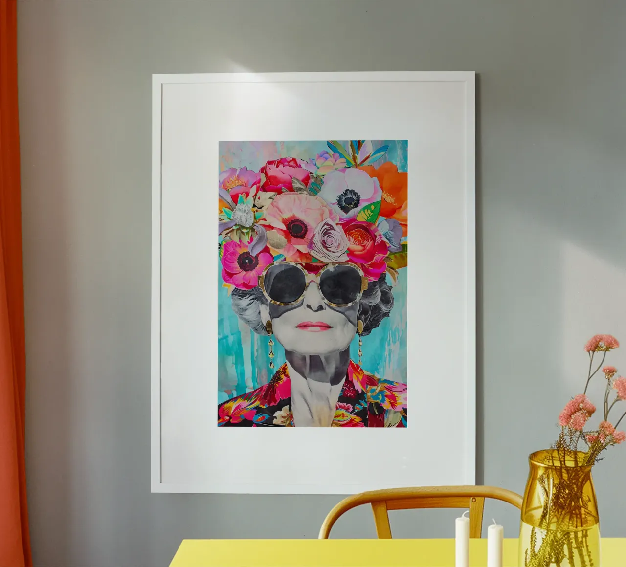 Gracia y estilo Actitud intemporal Retrato poster con marco de aluminio de Andrea Haase Modern Home