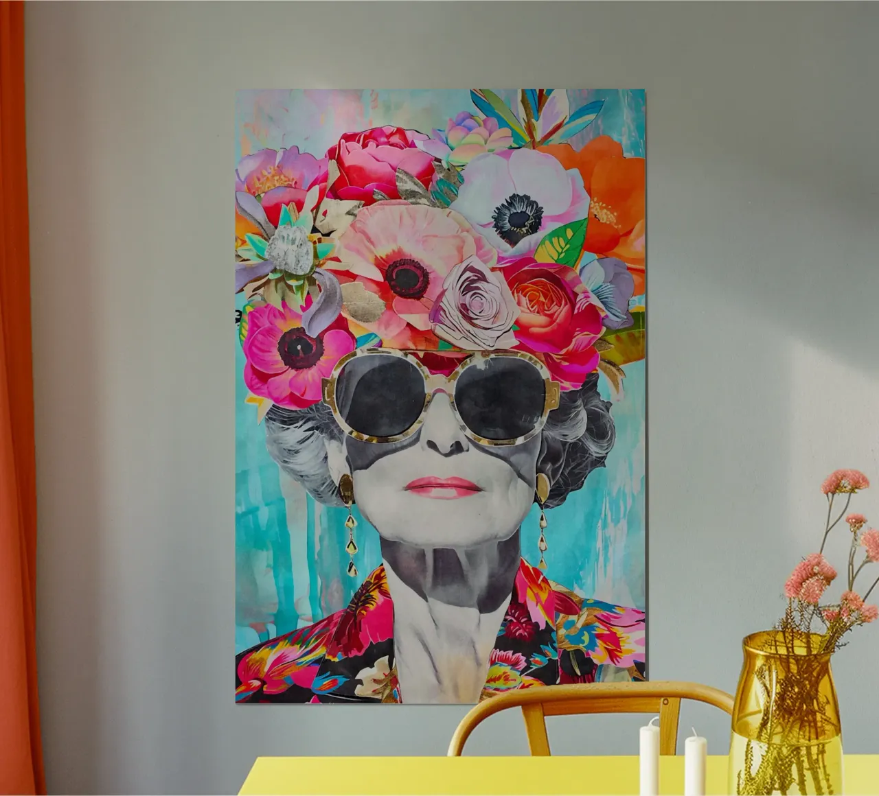 Gracia y estilo Actitud intemporal Retrato poster con marco de aluminio de Andrea Haase Modern Home