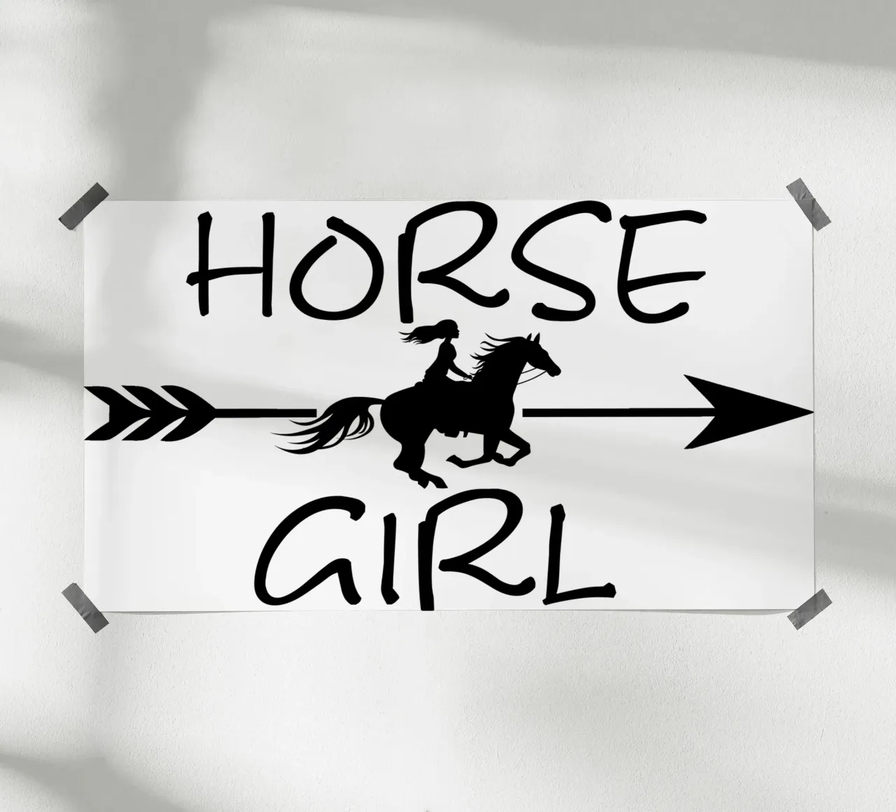 Horse Girl poster with plastic frame by Mohs