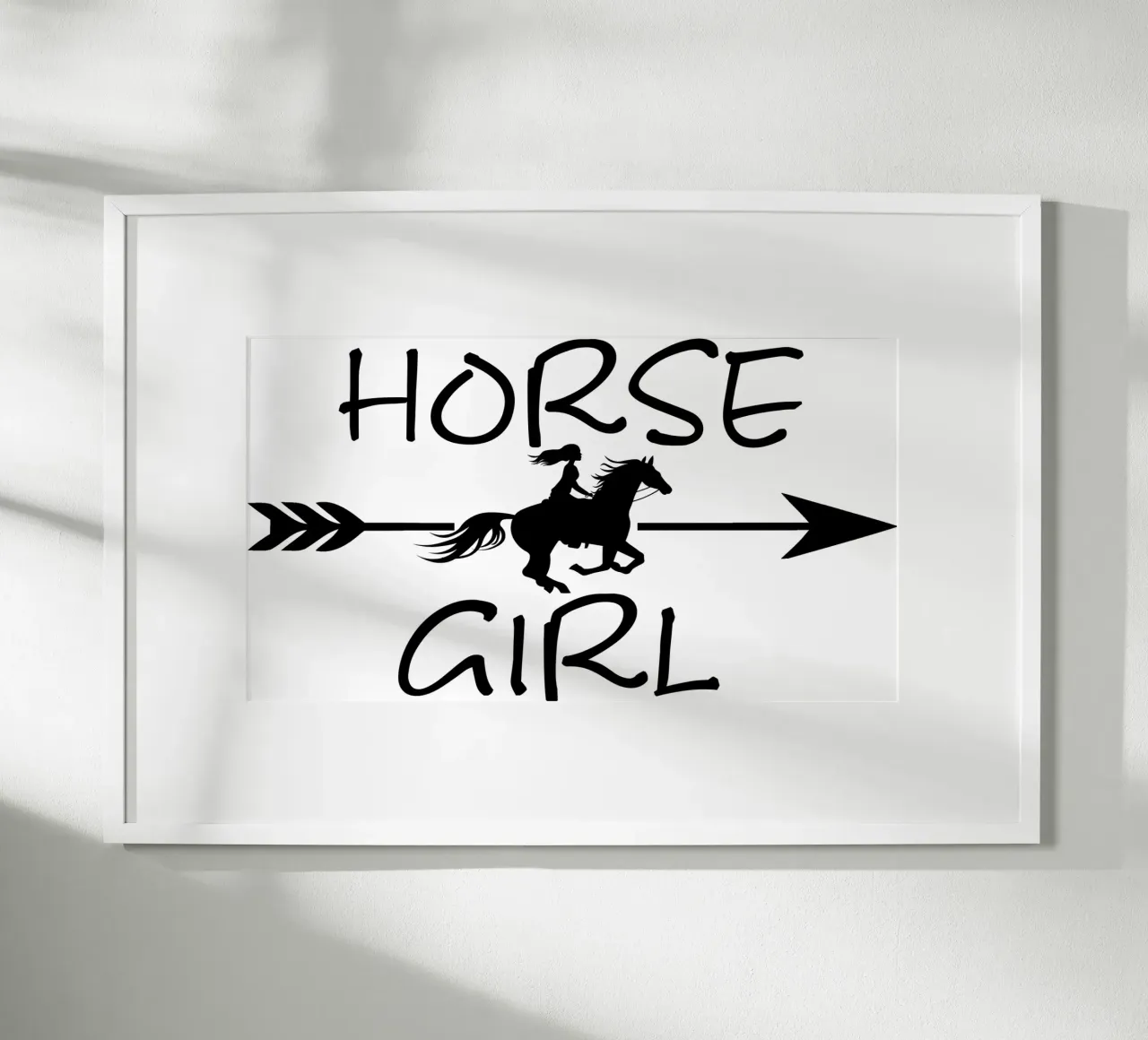 Horse Girl poster with plastic frame by Mohs