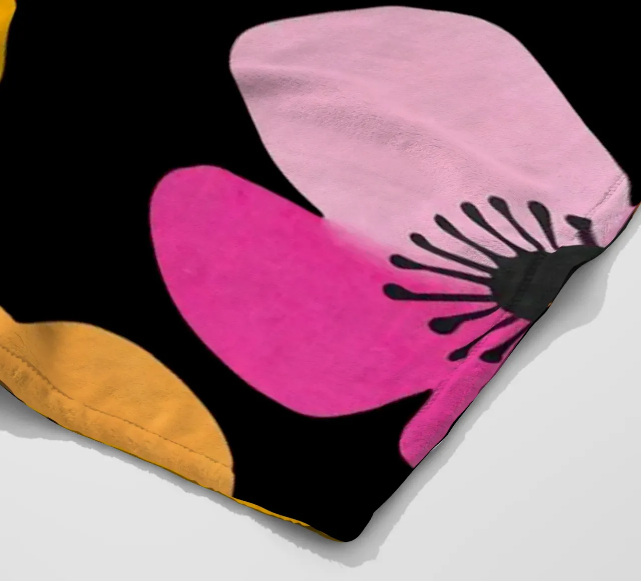 Midcentury Playful Botanica Bold Multicolor Retro Flowers Bl fleece blanket by Andrea Haase Modern Home