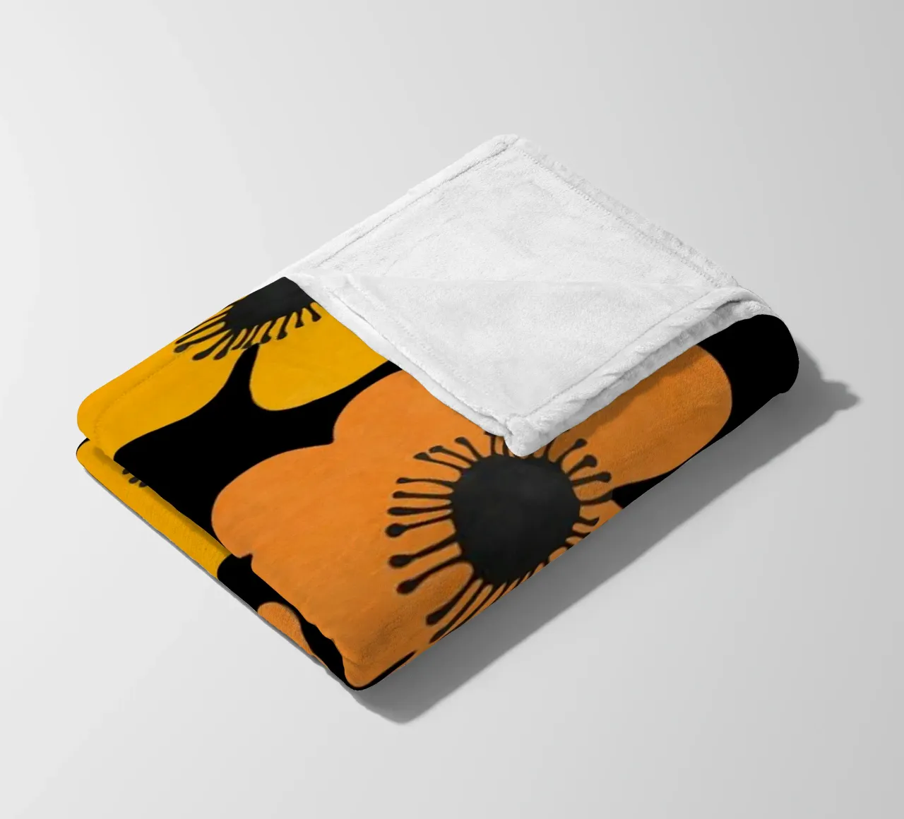 Midcentury Playful Botanica Bold Multicolor Retro Flowers Bl fleece blanket by Andrea Haase Modern Home