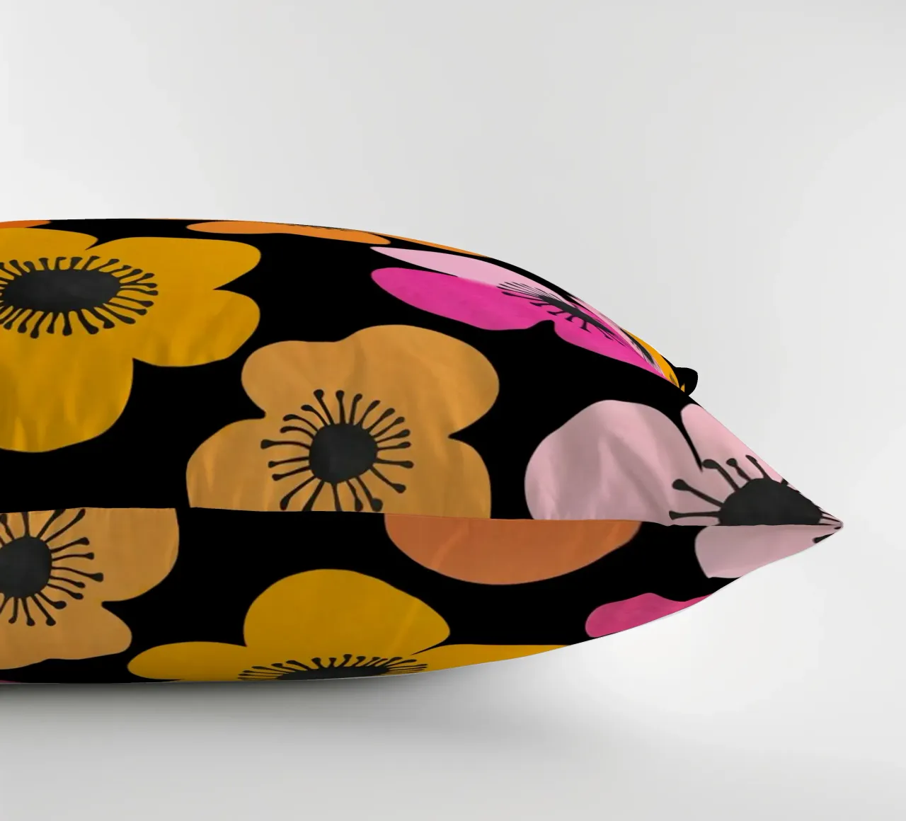 Midcentury Playful Botanica Bold Multicolor Retro Flowers Bl cuscino da Andrea Haase Modern Home