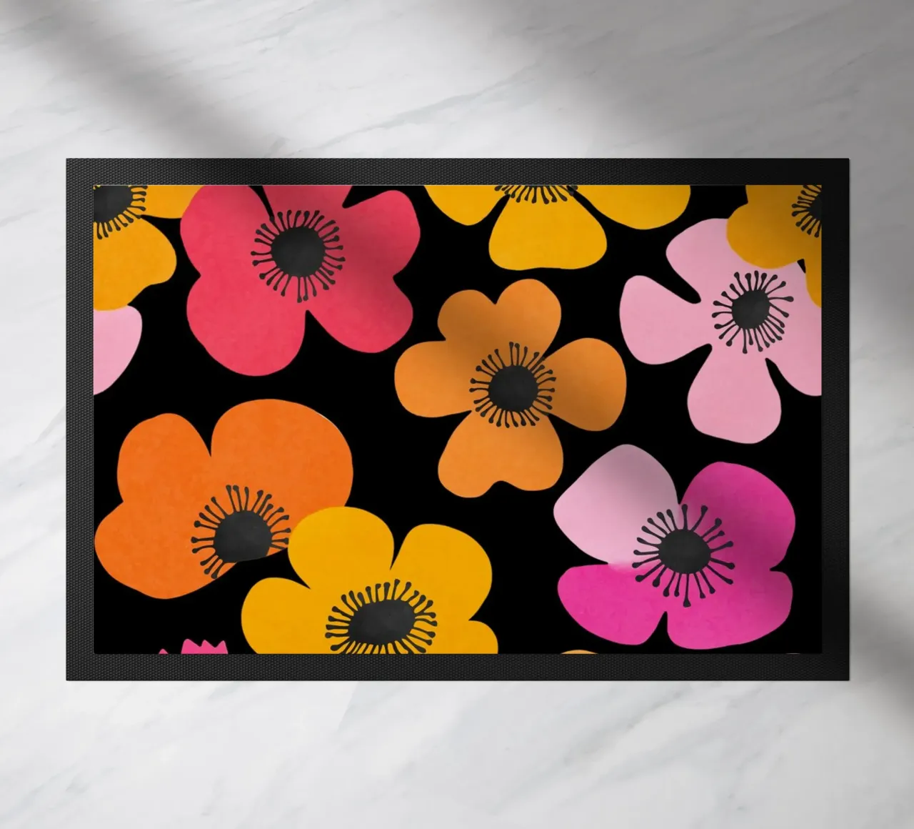 Midcentury Playful Botanica Bold Multicolor Retro Flowers Bl zerbino da Andrea Haase Modern Home