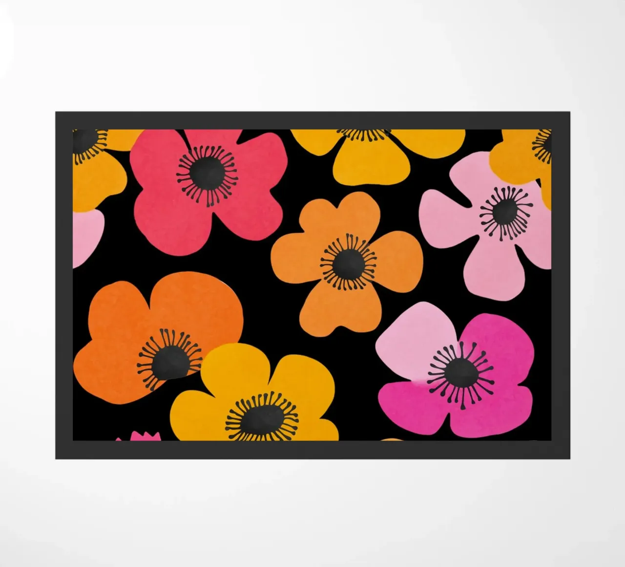 Midcentury Playful Botanica Bold Multicolor Retro Flowers Bl zerbino da Andrea Haase Modern Home