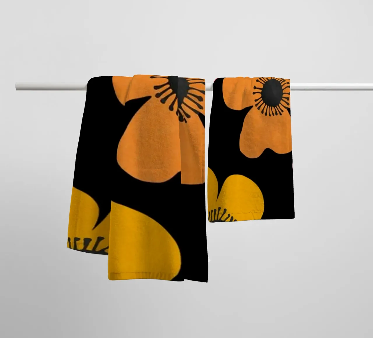 Midcentury Playful Botanica Bold Multicolor Retro Flowers Bl asciugamano da bagno da Andrea Haase Modern Home