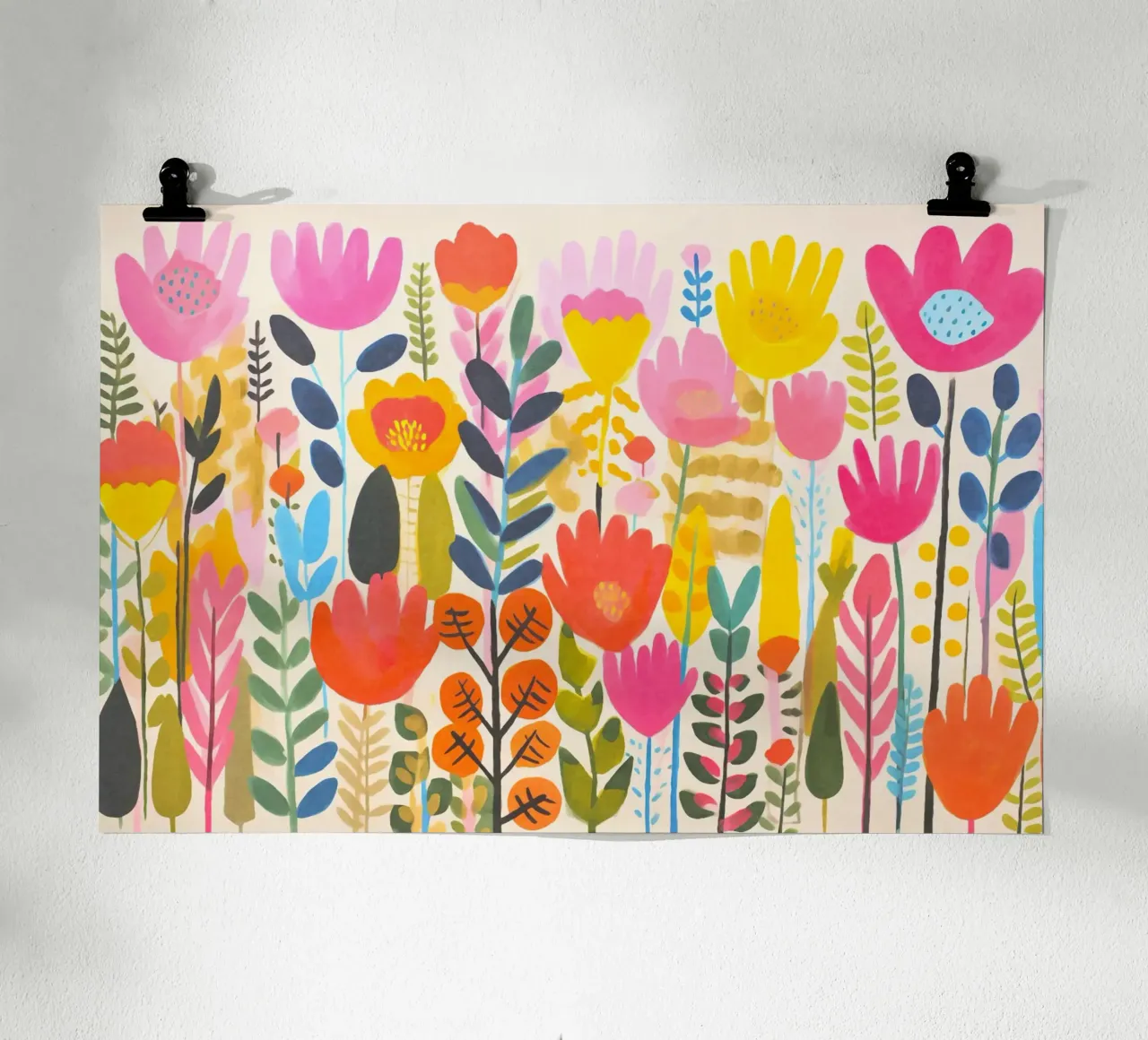 Prato fiorito di primavera poster con telaio in plastica da Andrea Haase Modern Home