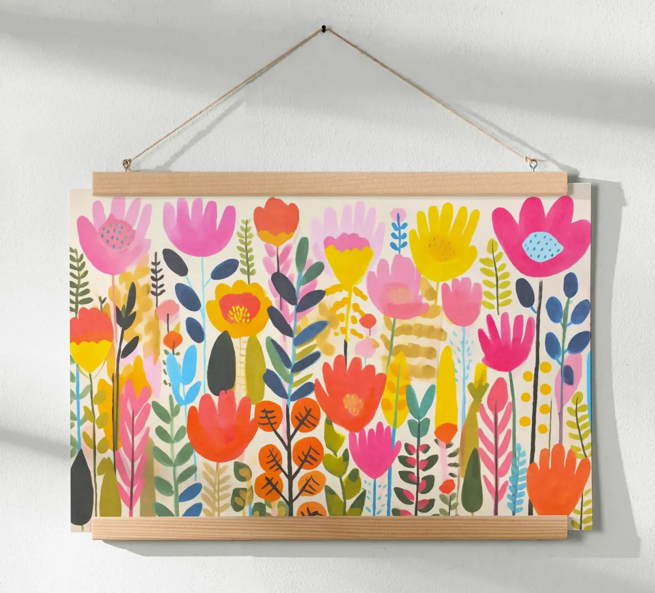 Prato fiorito di primavera poster con telaio in plastica da Andrea Haase Modern Home