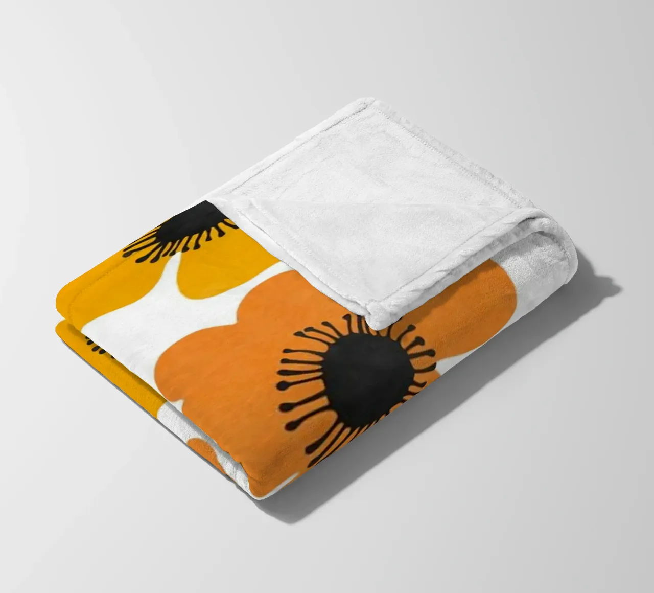 Midcentury Playful Botanical Bold Multicolor Retro Flowers coperta in pile da Andrea Haase Modern Home