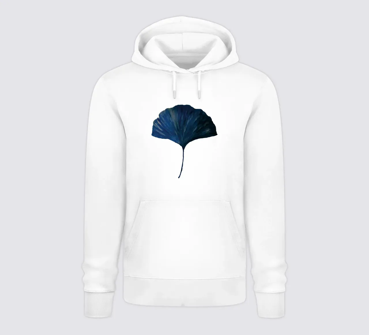 Ginkgo leave blue felpa con cappuccio da Femke Zwaan