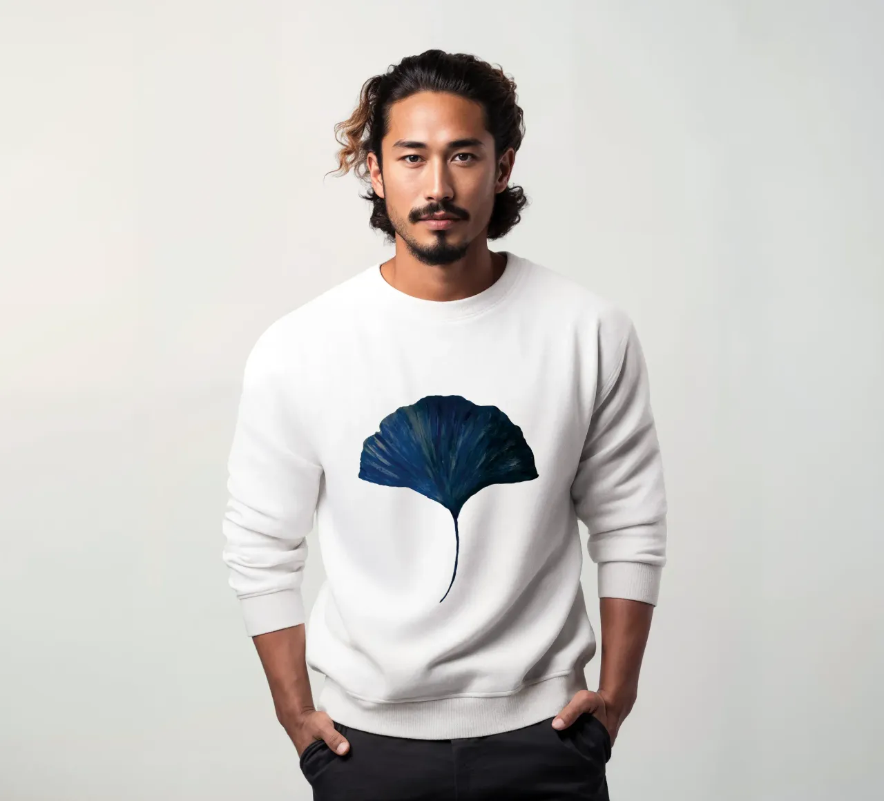 Ginkgo leave blue felpa da Femke Zwaan