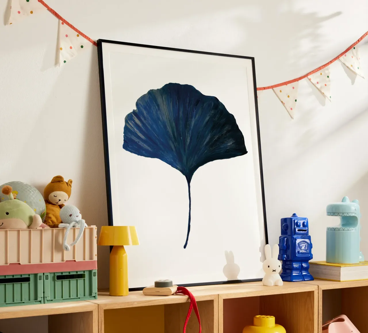 Ginkgo leave blue carta hahnemühle da Femke Zwaan