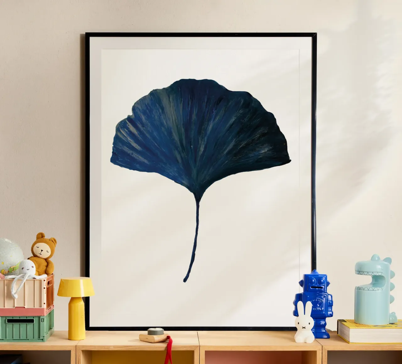 Ginkgo leave blue carta hahnemühle da Femke Zwaan