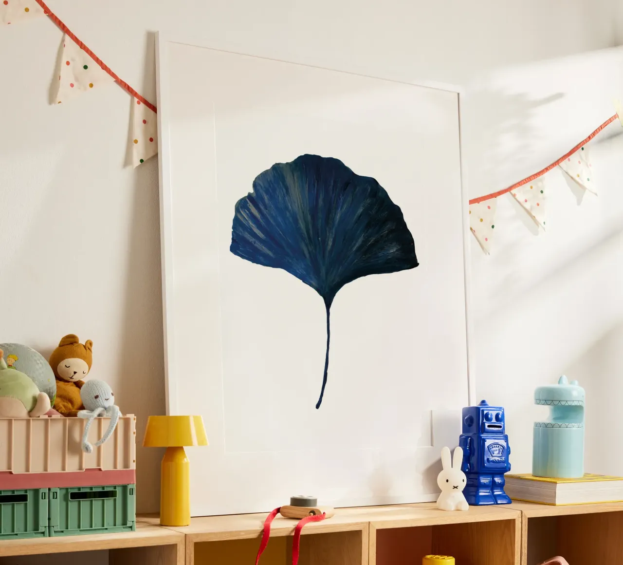 Ginkgo leave blue carta hahnemühle da Femke Zwaan