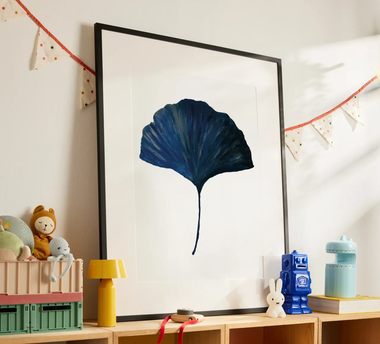 Ginkgo leave blue carta hahnemühle da Femke Zwaan