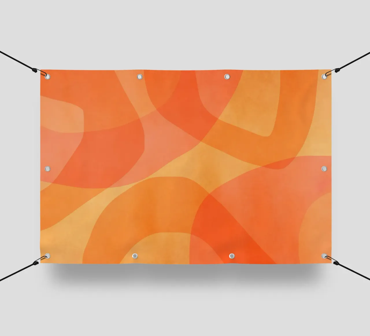 Ambra Arancione Calendula Flusso astratto telo in pvc da Andrea Haase Modern Home