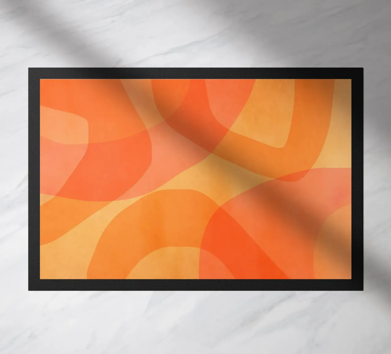 Ambra Arancione Calendula Flusso astratto zerbino da Andrea Haase Modern Home