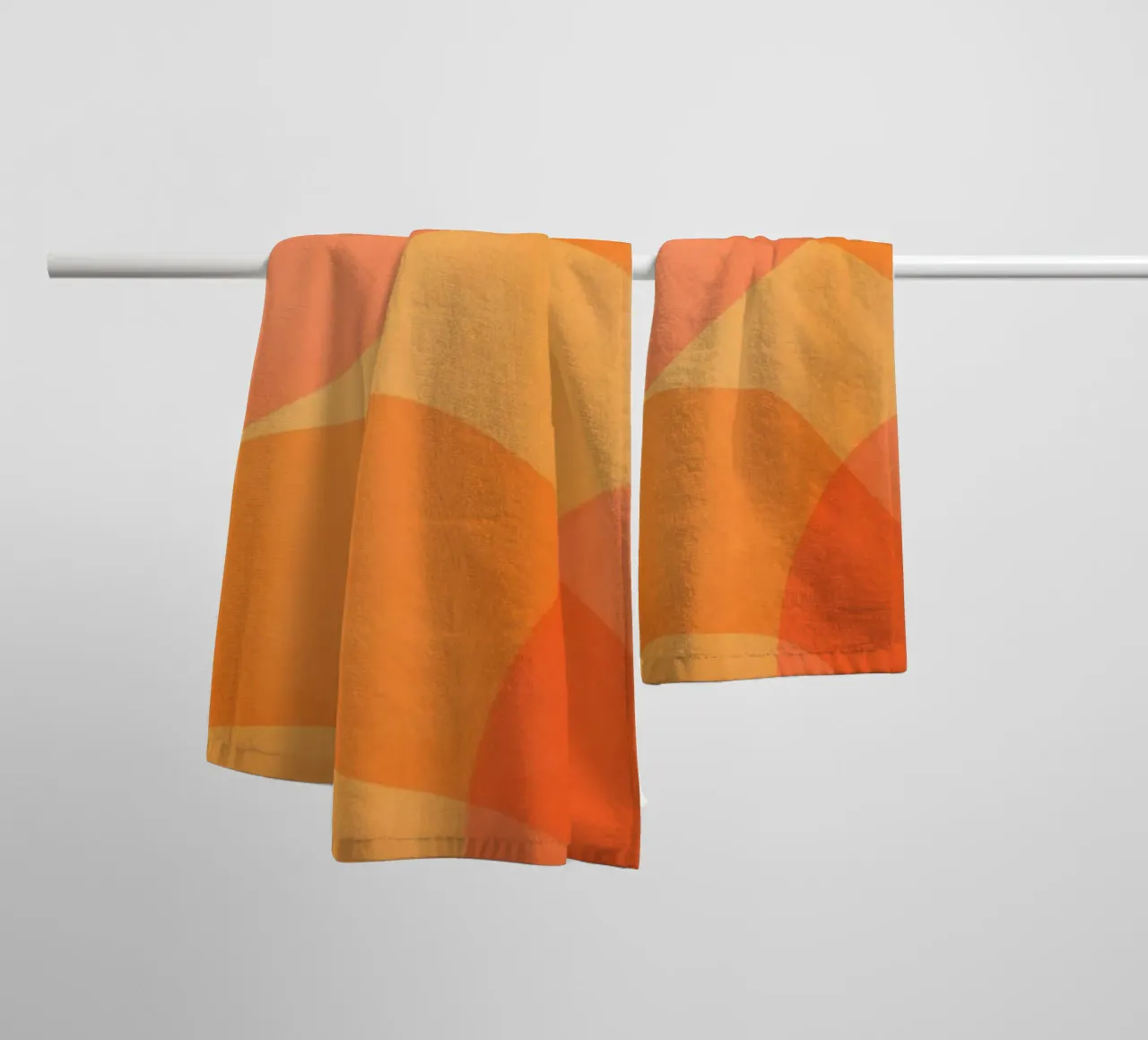 Amber Oranje Goudsbloem Abstract Flow badhanddoek van Andrea Haase Modern Home