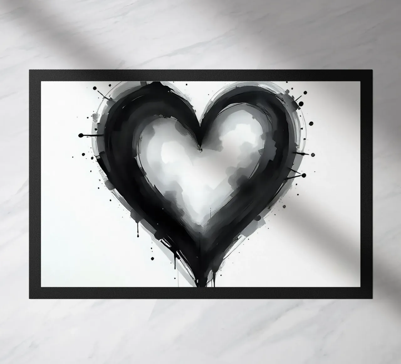 cuore_bianco_nero_1 zerbino da Pink- und LoveArt by LK