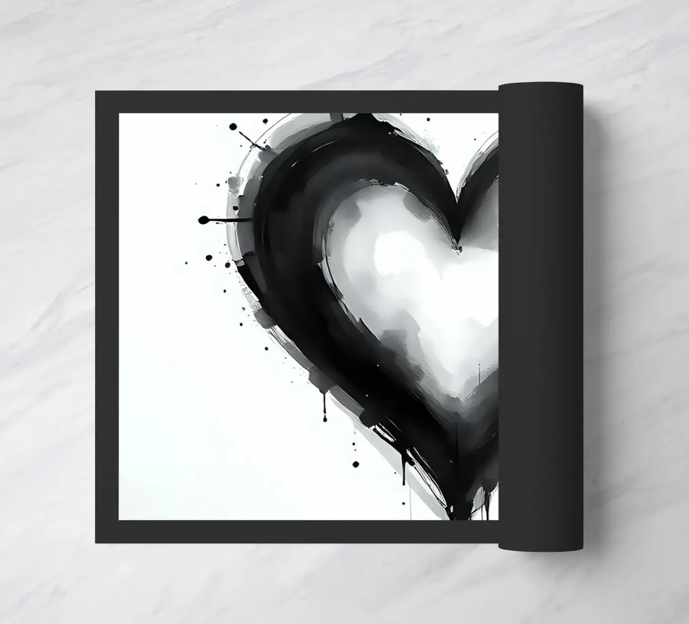 cuore_bianco_nero_1 zerbino da Pink- und LoveArt by LK