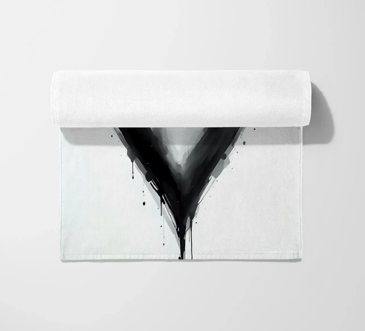 cuore_bianco_nero_1 telo mare da Pink- und LoveArt by LK