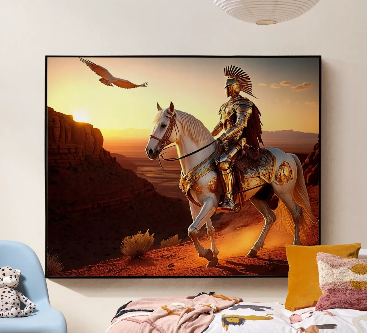 CAVALIERE SU UN CAVALLO BIANCO. plexiglass da Thierry vobmann photography