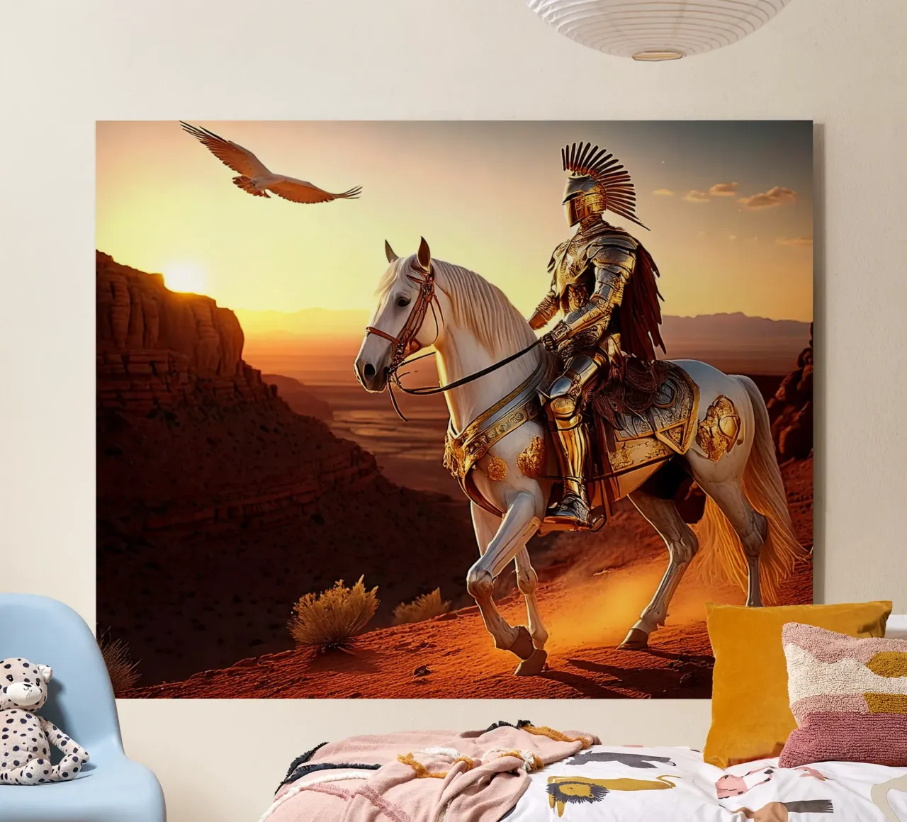 CAVALIERE SU UN CAVALLO BIANCO. plexiglass da Thierry vobmann photography