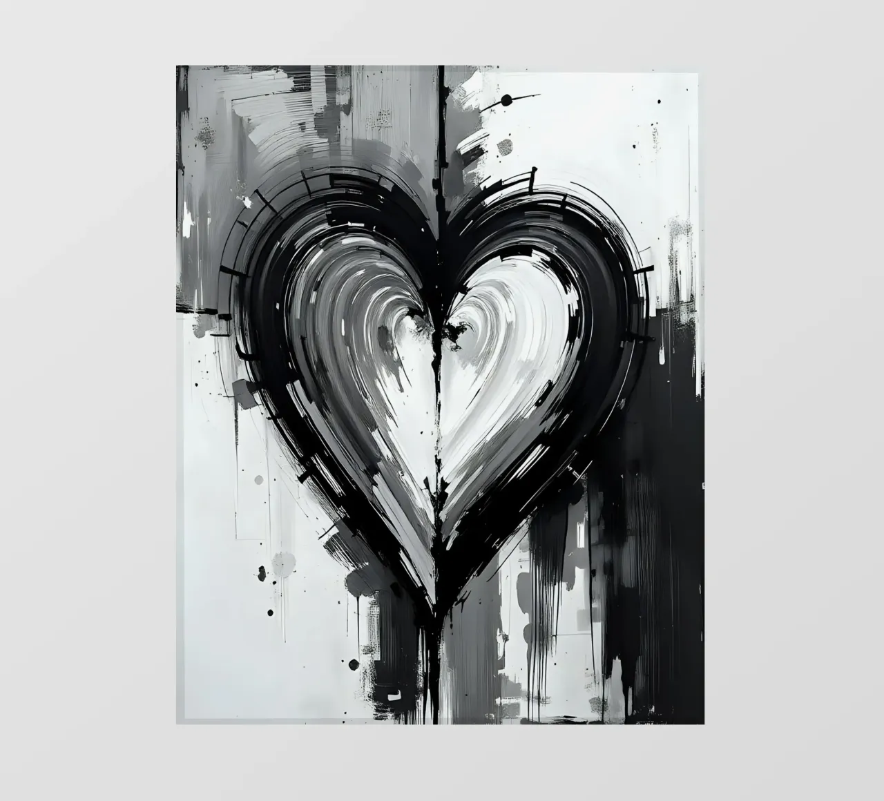 cuore_bianco_nero_4 pellicola backlit da Pink- und LoveArt by LK
