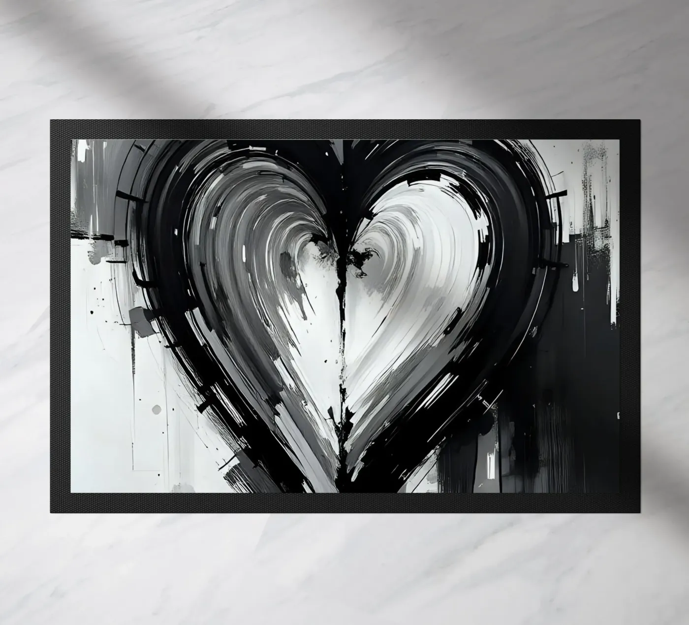 cuore_bianco_nero_4 zerbino da Pink- und LoveArt by LK