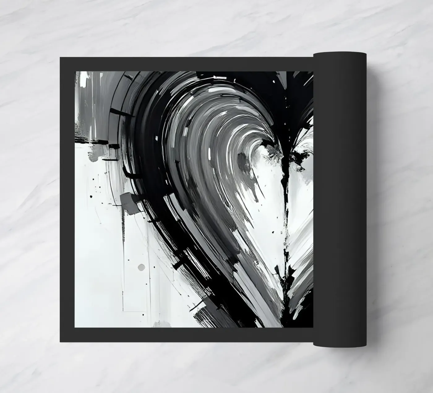 cuore_bianco_nero_4 zerbino da Pink- und LoveArt by LK