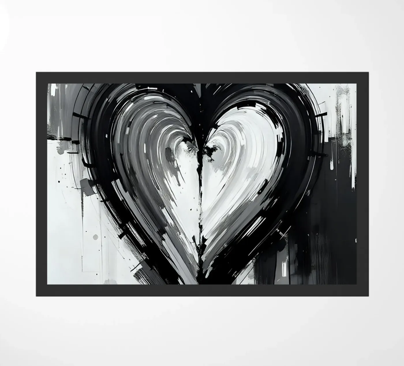 cuore_bianco_nero_4 zerbino da Pink- und LoveArt by LK