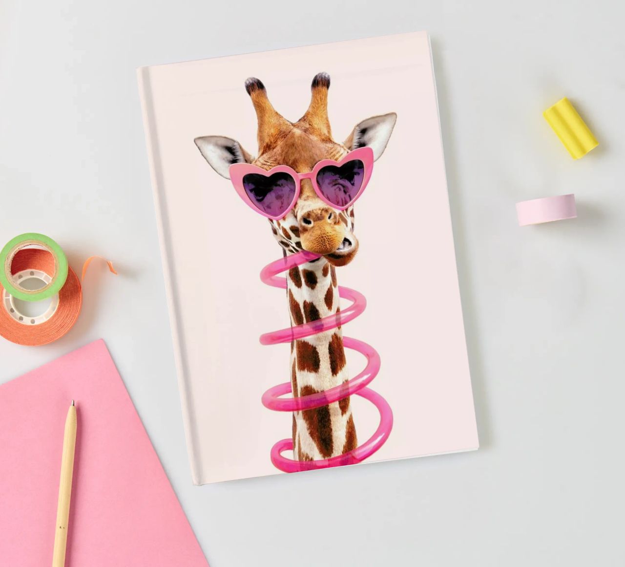 Thirsty Giraffe notebook by Paul Fuentes Design