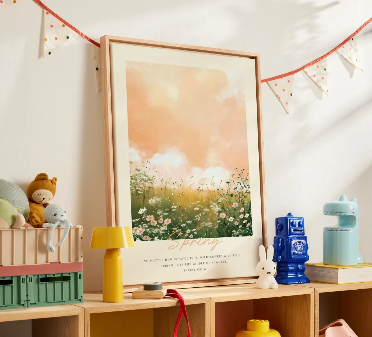 Happy Easter No 22 canvas met Baklijst van treechild