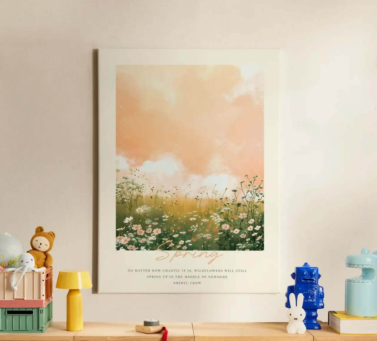Happy Easter No 22 canvas met Baklijst van treechild