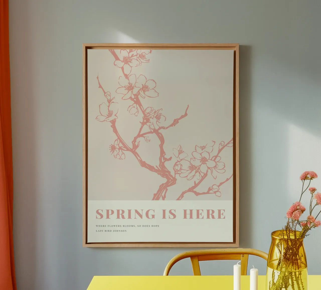 Happy Easter No 23 canvas met Baklijst van treechild