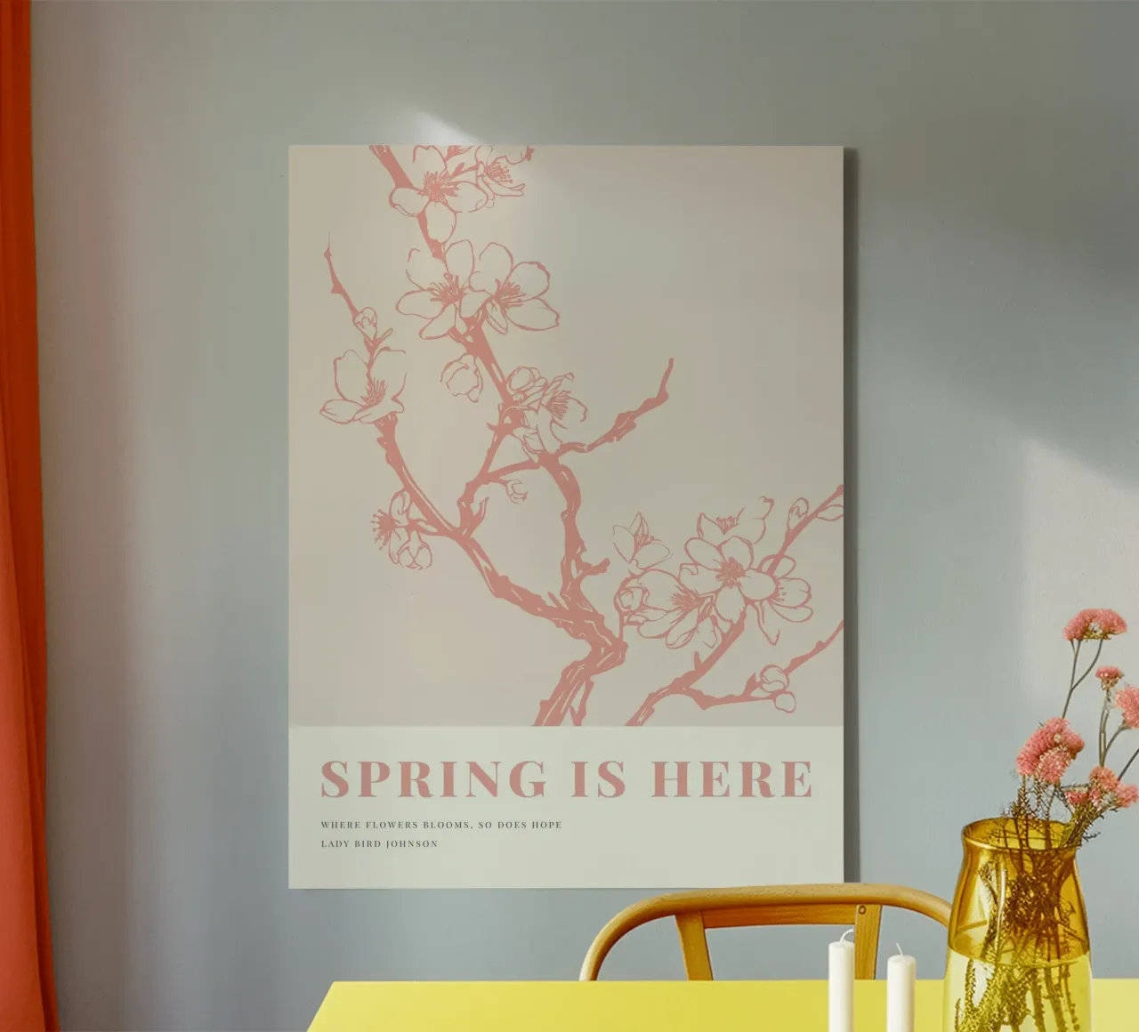 Happy Easter No 23 canvas met Baklijst van treechild