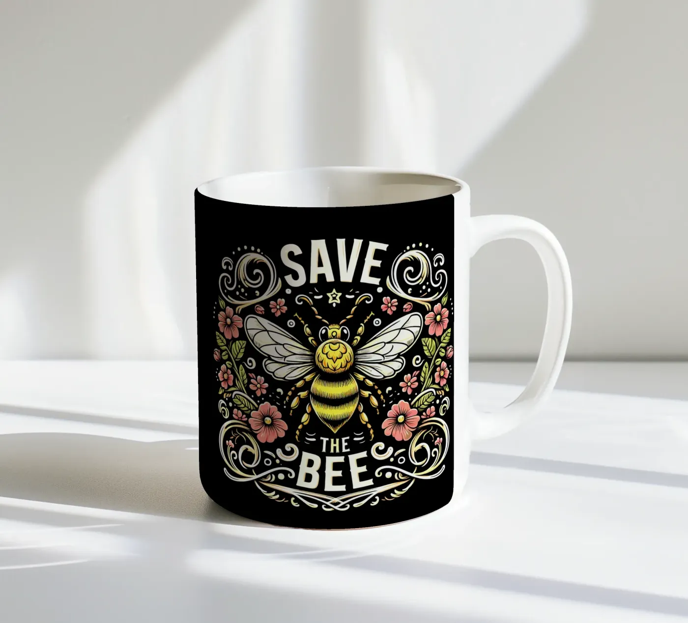 Save the bees ceramic mug by Mohs