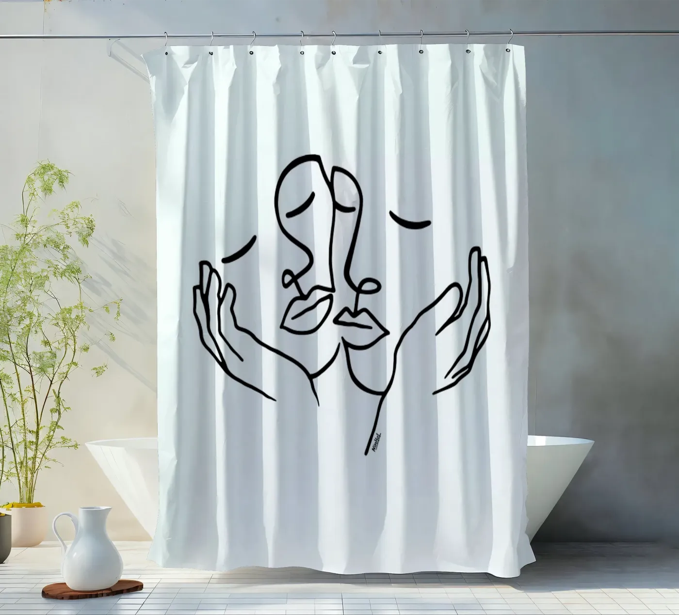 Touching douchegordijn van Ninhol