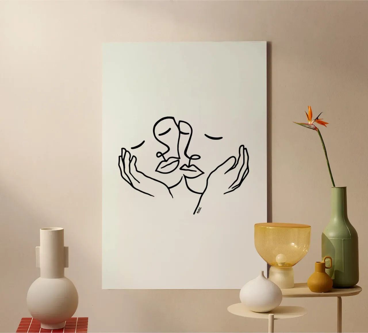 Touching tela con Cornice a cassetta da Ninhol