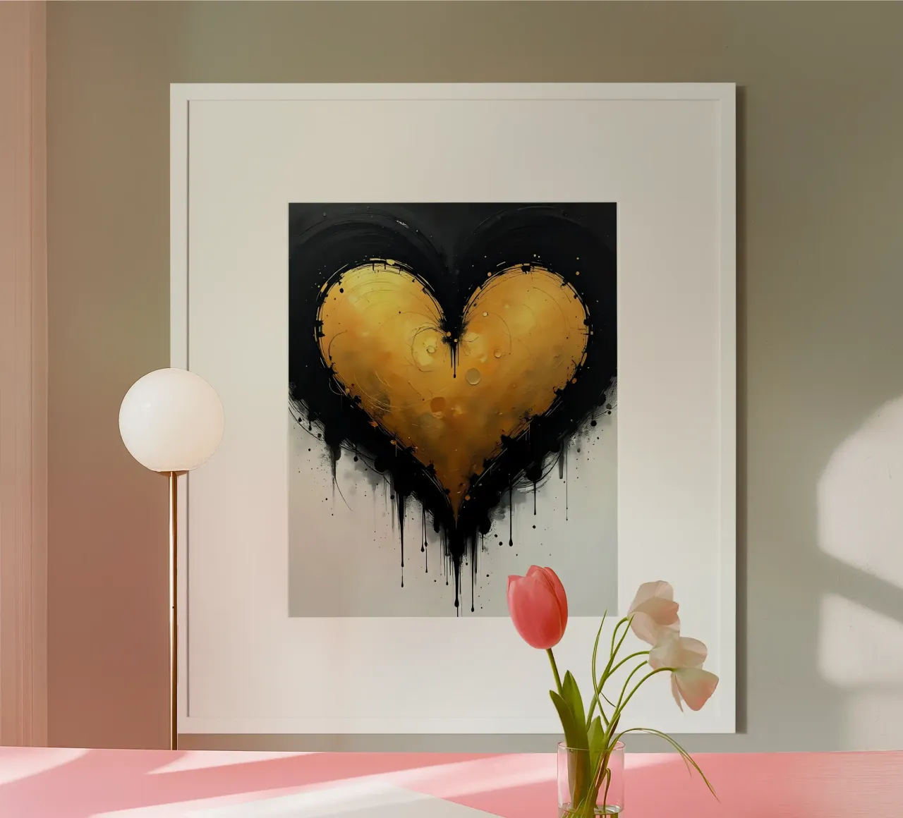 cuore_nero_oro_1 carta hahnemühle da Pink- und LoveArt by LK