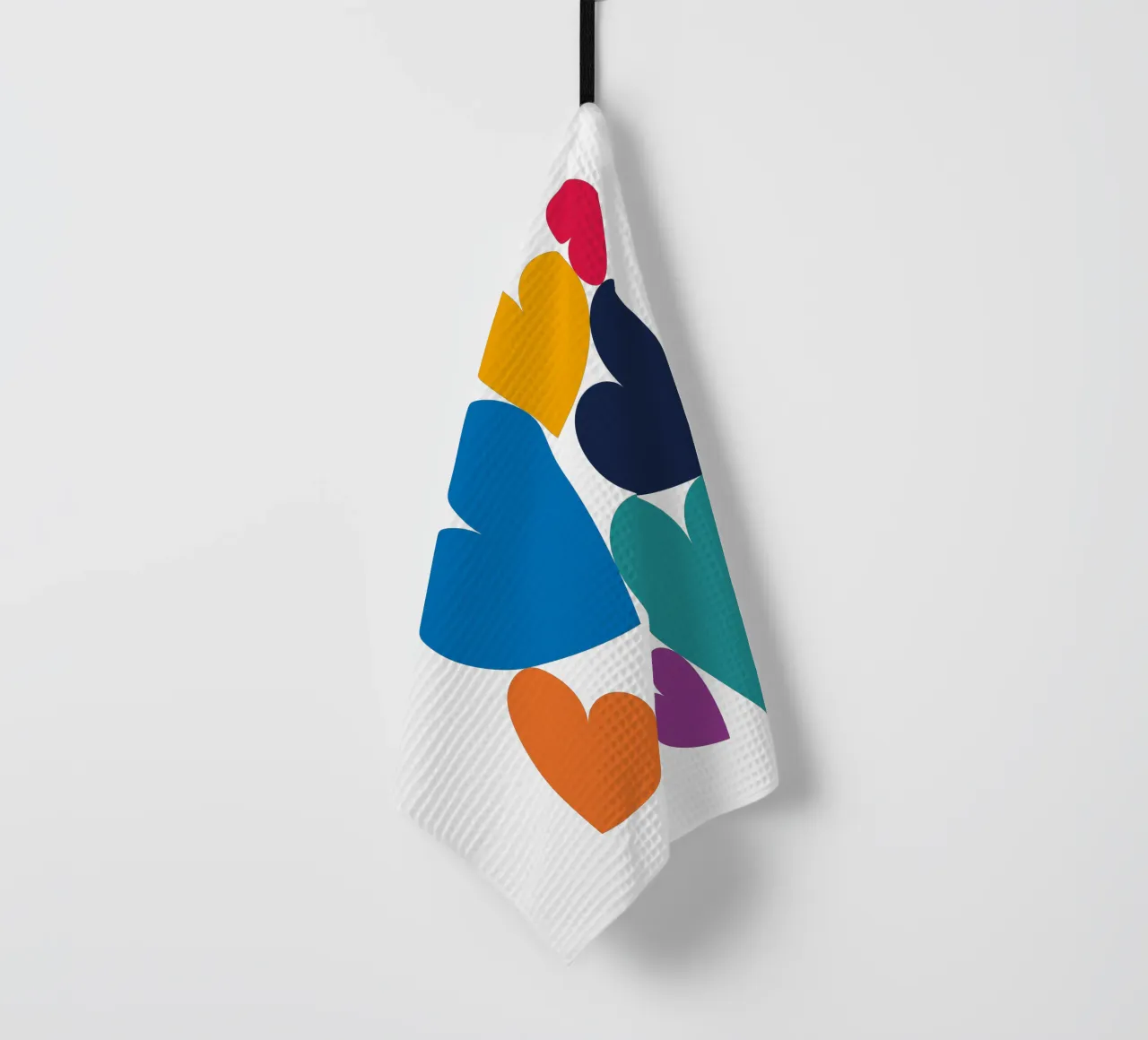 Cœurs colorés empilés torchon de Katja Stehle Design