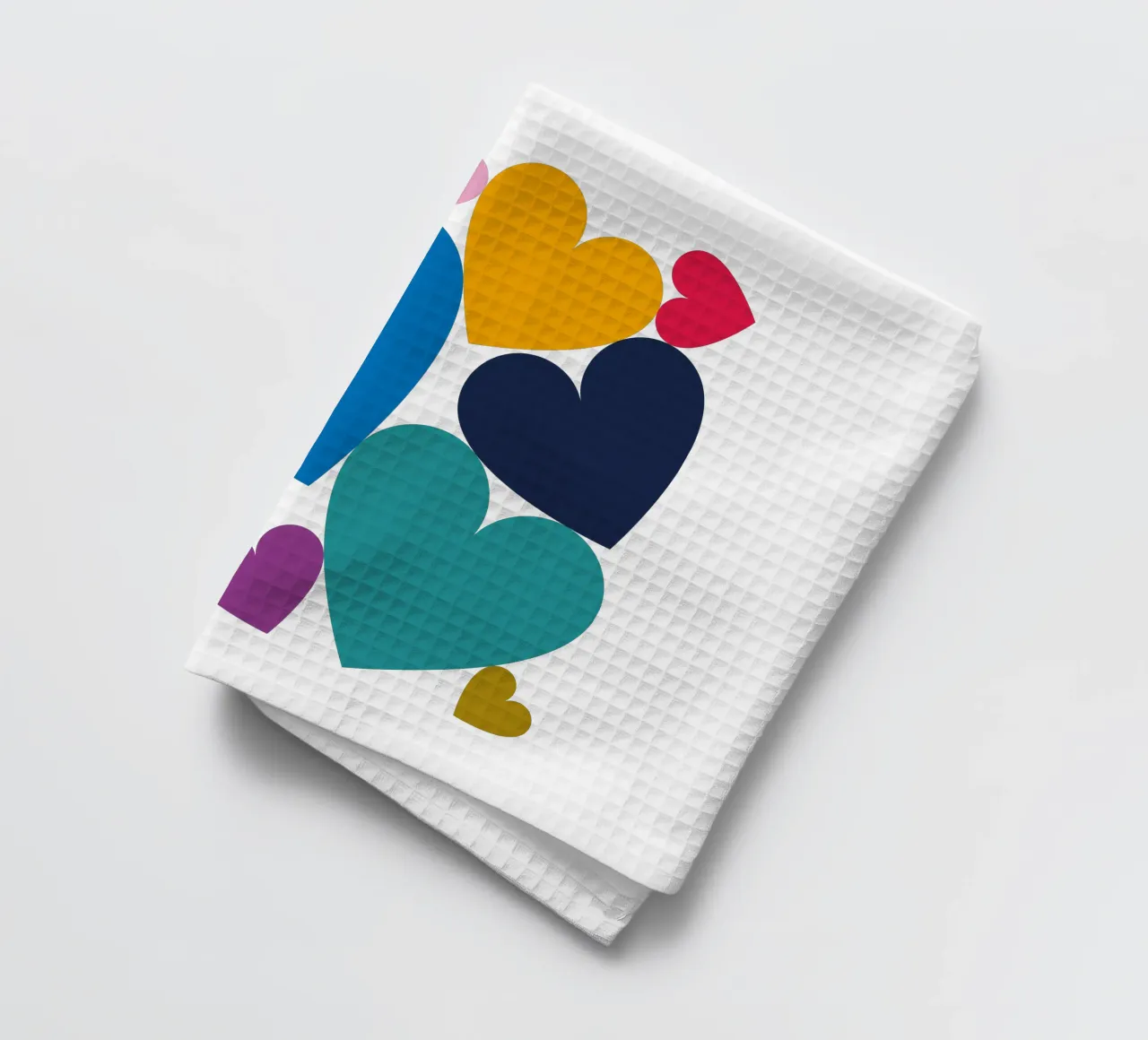 Cœurs colorés empilés torchon de Katja Stehle Design