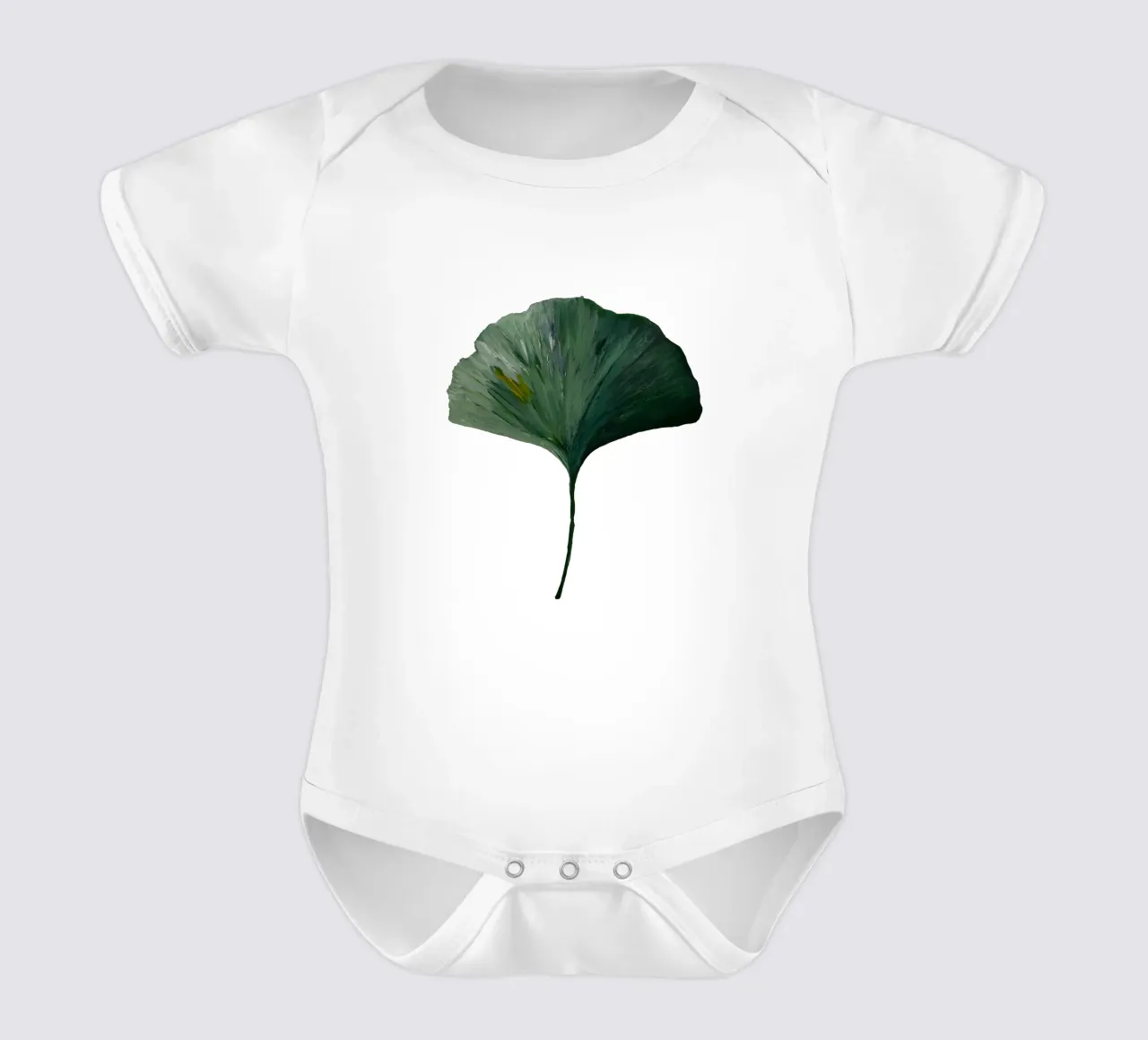 Ginkgo leave green body neonato maniche corte da Femke Zwaan