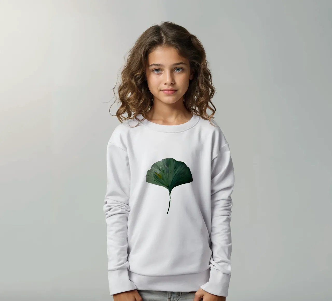 Ginkgo leave green felpa bambino da Femke Zwaan