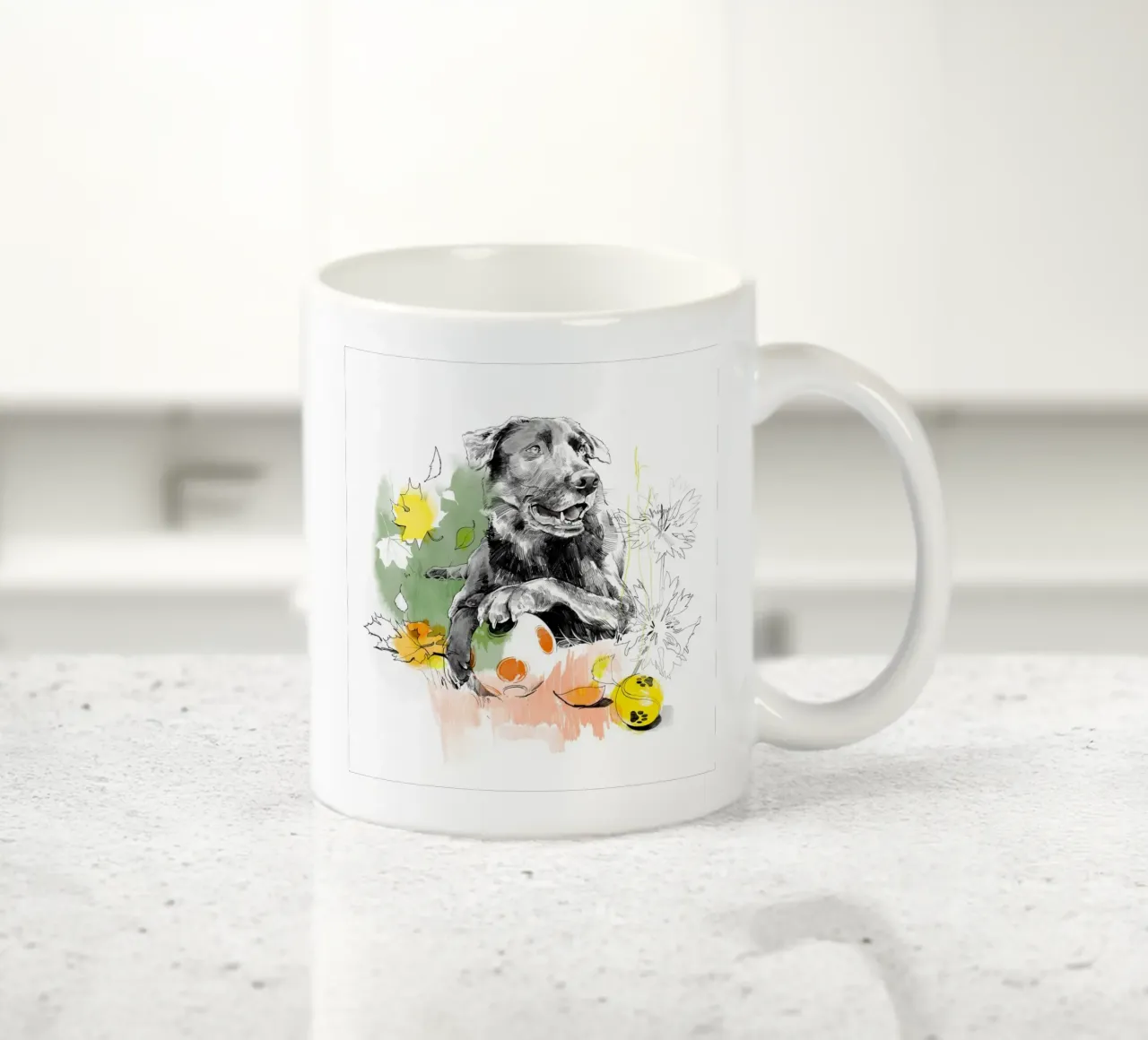 Dog Keramik Tasse von DrawDraw