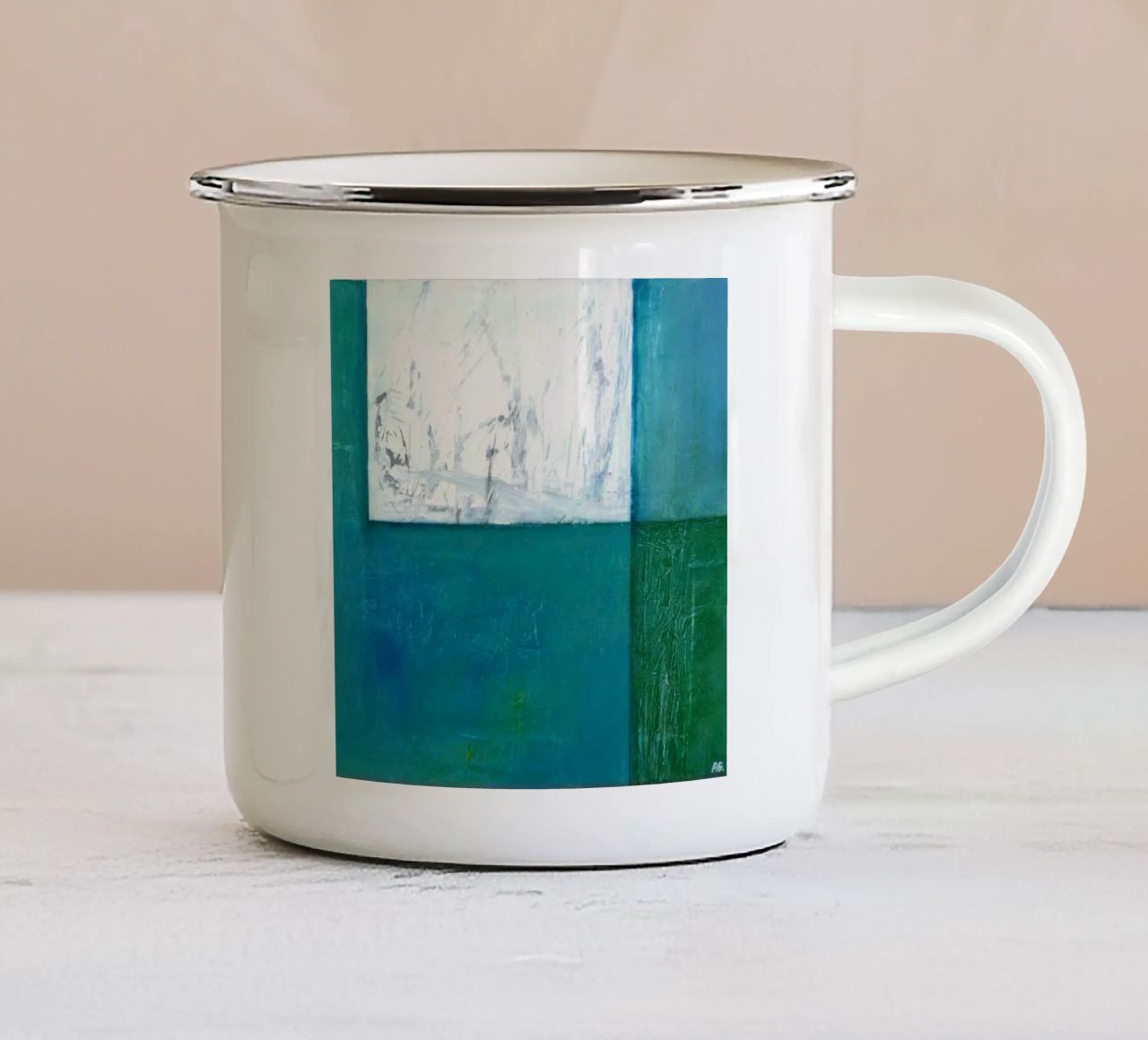 Winter tazza in smalto da Anita Gewald